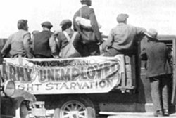 Men on truck