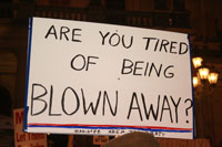 'Blown Away' sign