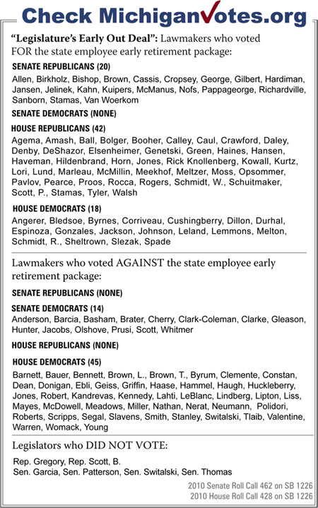 “Legislature’s Early Out Deal” - click to enlarge